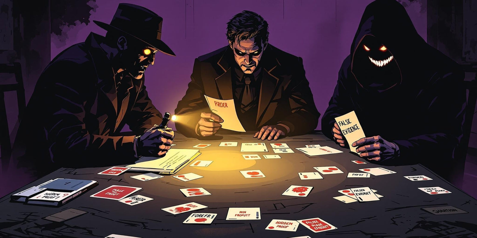 Троен сблъсък в Град на Лъжите: Разпитвачът, Фалшификаторът и Сянката в действие